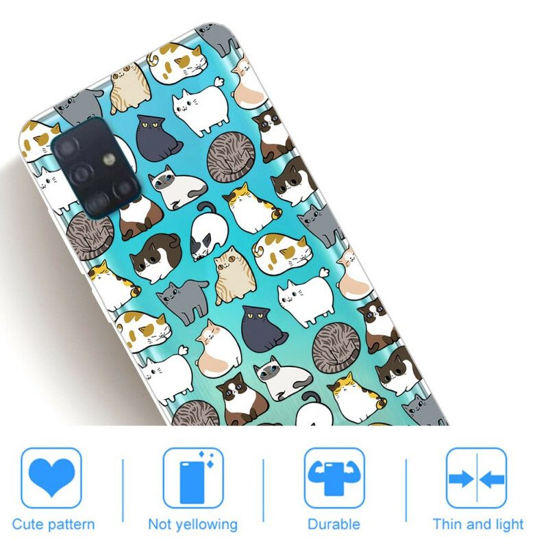 Case Samsung Galaxy A71 Top Cats