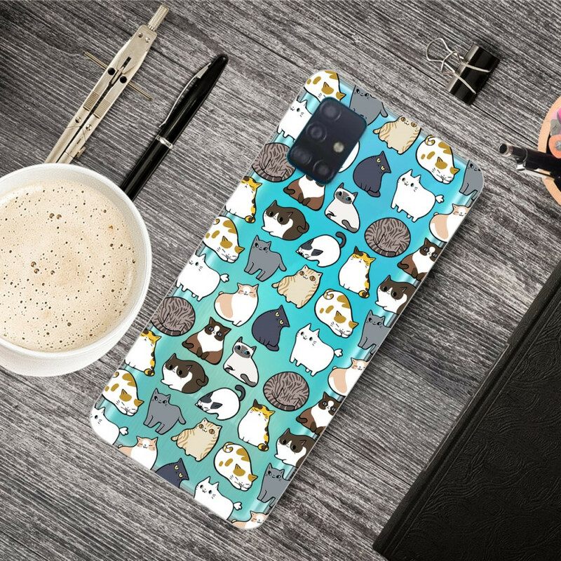 Case Samsung Galaxy A71 Top Cats