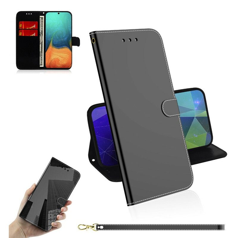 Flip Case Samsung Galaxy A71 Keinonahkainen Peilin Kansi