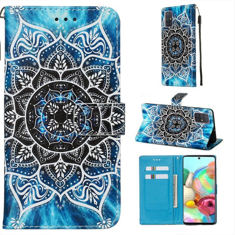 Flip Case Samsung Galaxy A71 Mandala Taivaalla