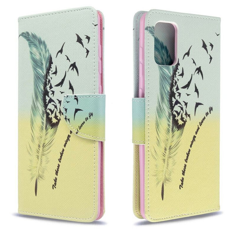 Flip Case Samsung Galaxy A71 Opi Lentämään