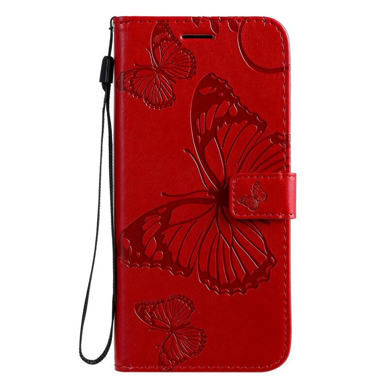 Flip Case Samsung Galaxy A71 Suojaketju Kuori Giant Thong Butterflies