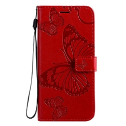 Flip Case Samsung Galaxy A71 Suojaketju Kuori Giant Thong Butterflies