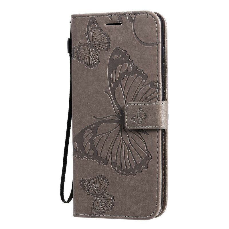 Flip Case Samsung Galaxy A71 Suojaketju Kuori Giant Thong Butterflies