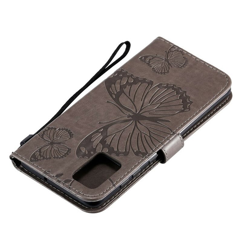 Flip Case Samsung Galaxy A71 Suojaketju Kuori Giant Thong Butterflies