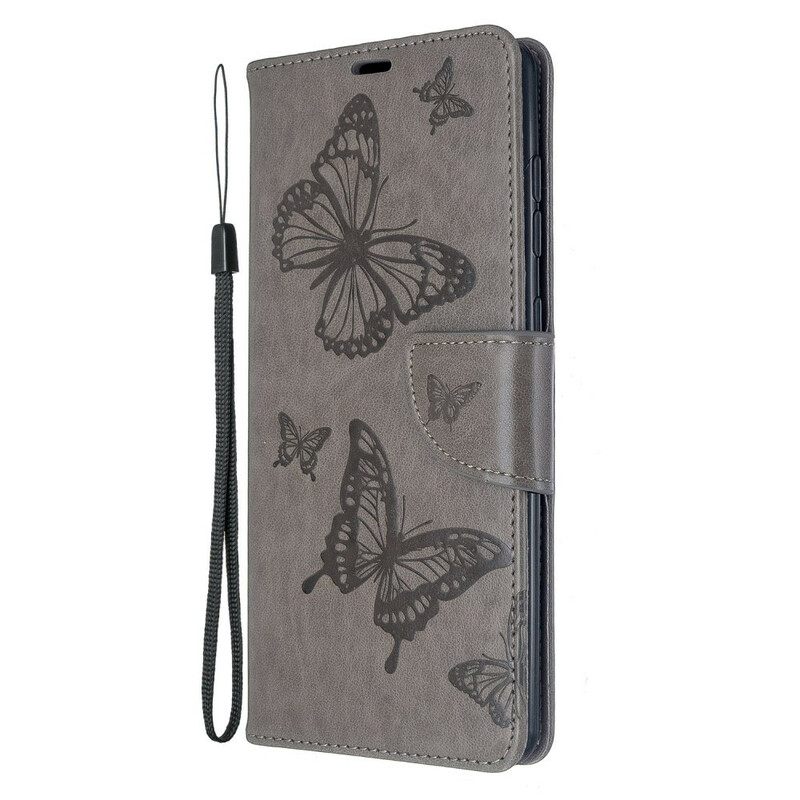 Kotelot Samsung Galaxy A71 Butterflies In Flight With Lanyard