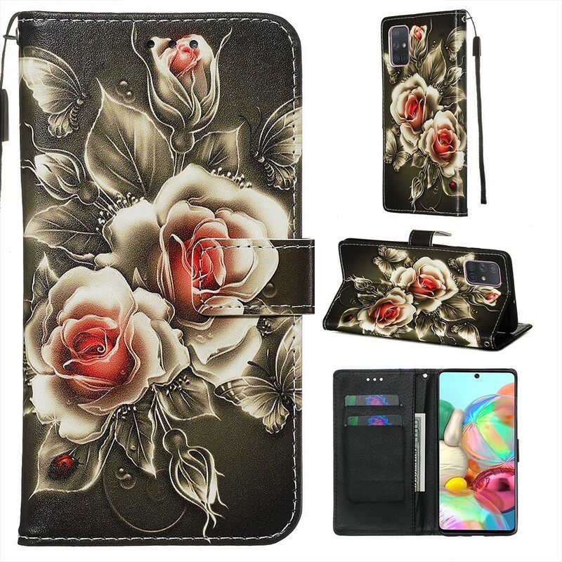 Kotelot Samsung Galaxy A71 Golden Roses