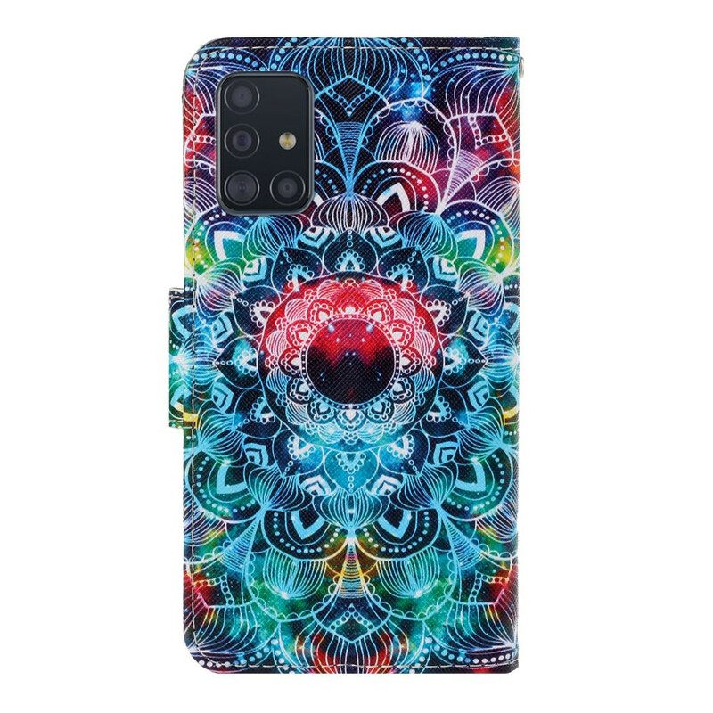 Kotelot Samsung Galaxy A71 Suojaketju Kuori Flashy Mandala Hihnalla