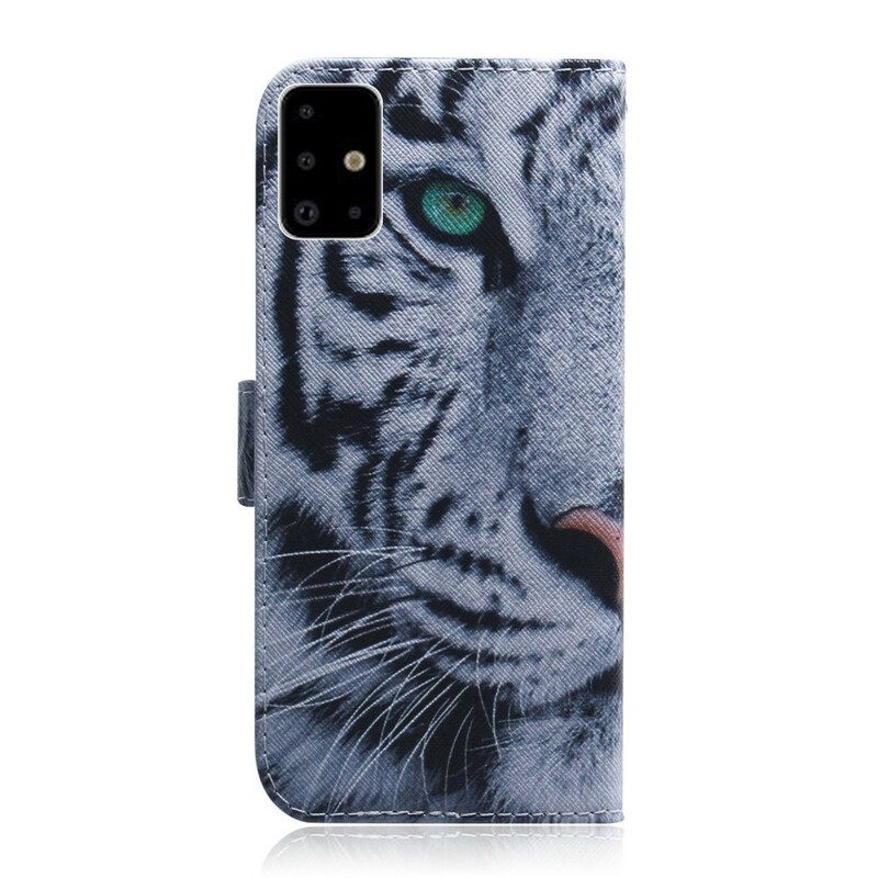 Kotelot Samsung Galaxy A71 Tiger Face