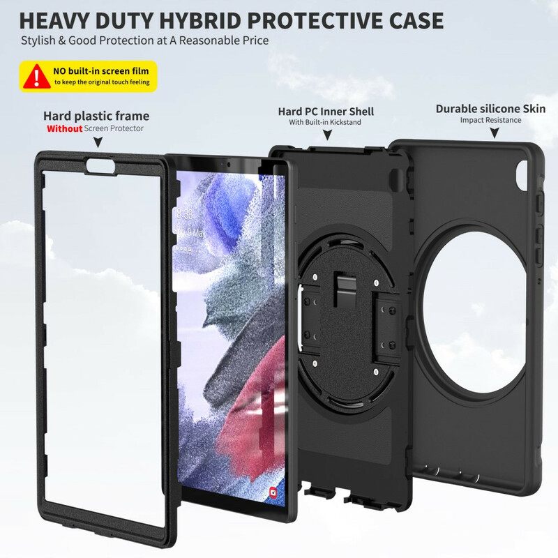 Case Samsung Galaxy Tab A7 Lite Suojakuori Triple Protection Hihnalla Ja Pidikkeellä