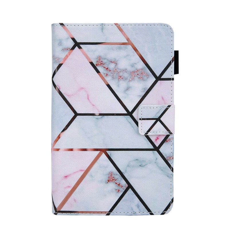 Flip Case Samsung Galaxy Tab A7 Lite Geometrinen Marmori