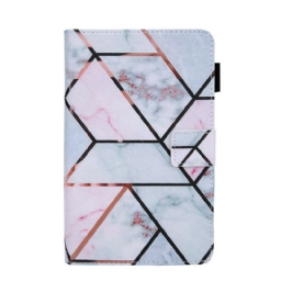 Flip Case Samsung Galaxy Tab A7 Lite Geometrinen Marmori