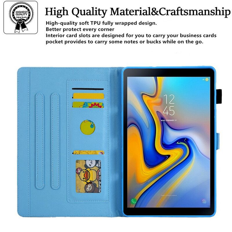 Flip Case Samsung Galaxy Tab A7 Lite Geometrinen Marmori