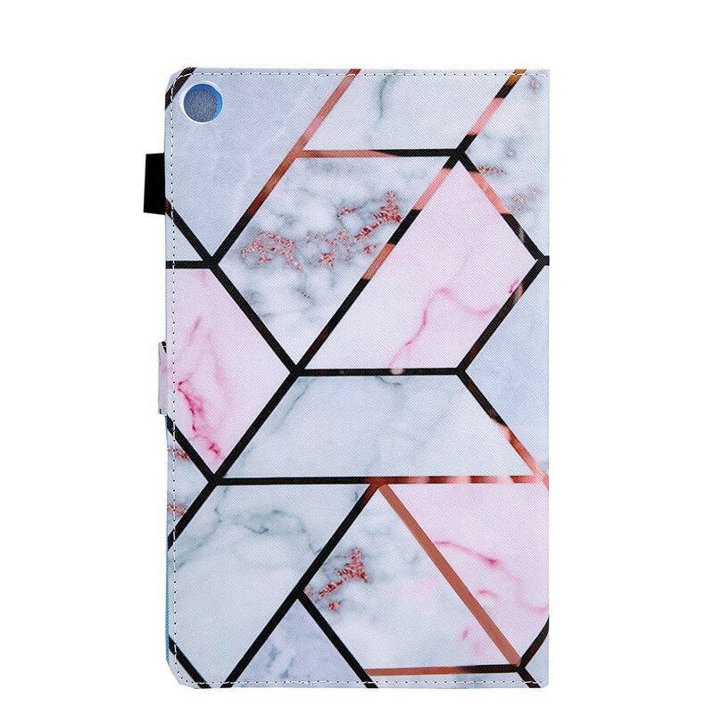 Flip Case Samsung Galaxy Tab A7 Lite Geometrinen Marmori