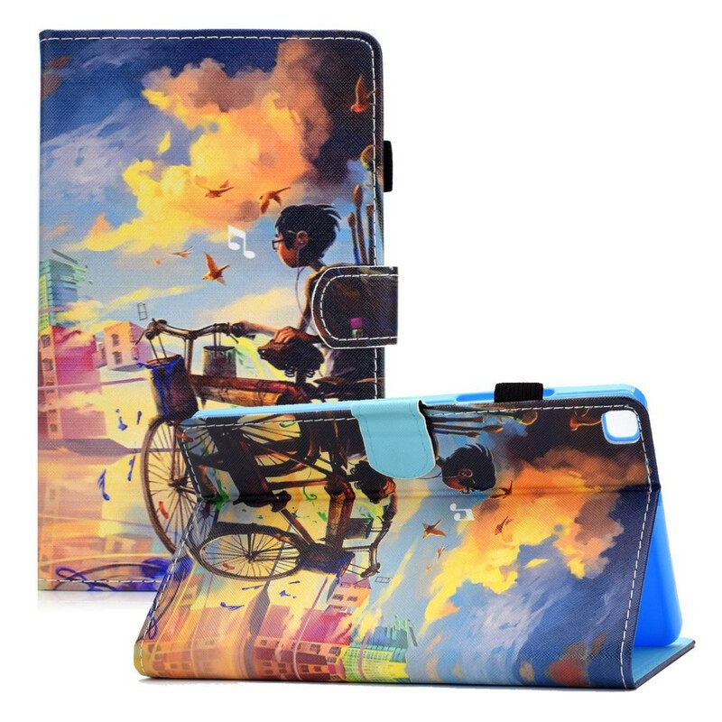 Kotelot Samsung Galaxy Tab A7 Lite Bike Art