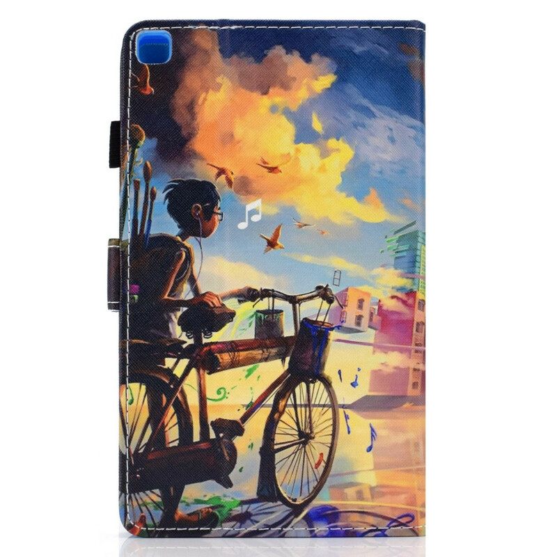 Kotelot Samsung Galaxy Tab A7 Lite Bike Art