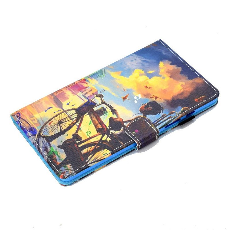 Kotelot Samsung Galaxy Tab A7 Lite Bike Art