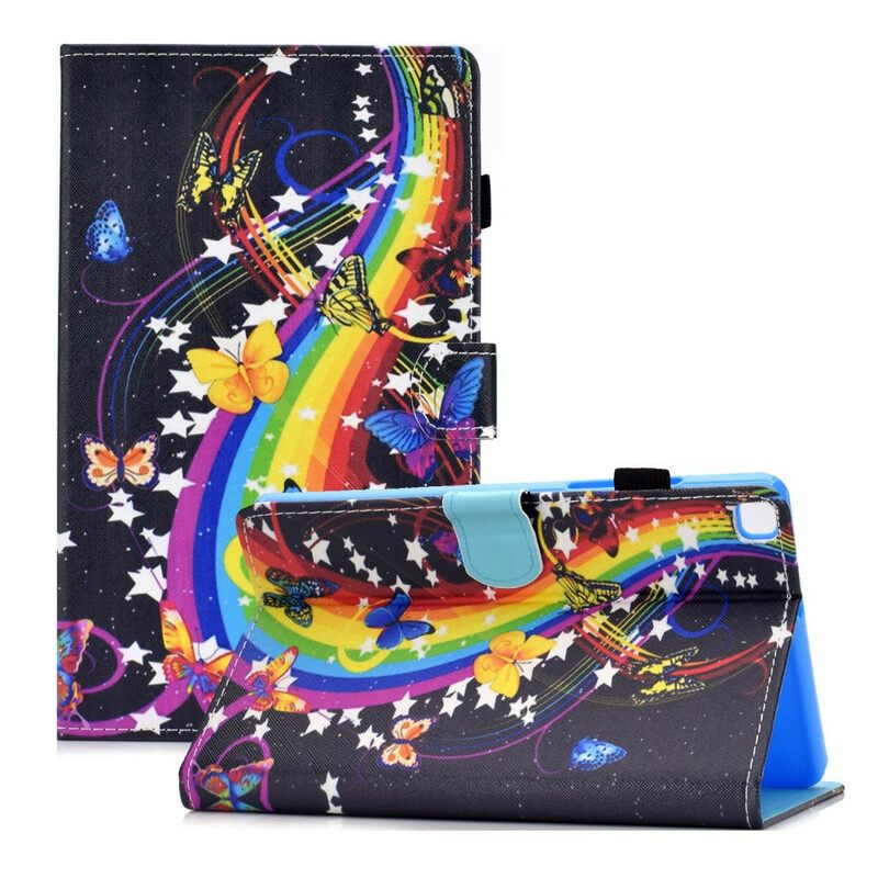 Kotelot Samsung Galaxy Tab A7 Lite Rainbow Butterflies