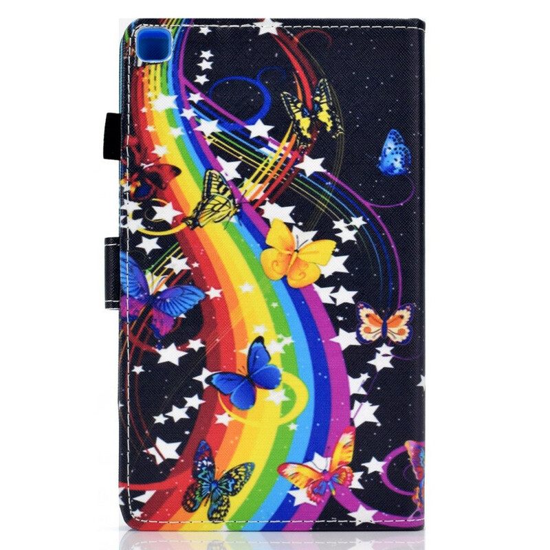 Kotelot Samsung Galaxy Tab A7 Lite Rainbow Butterflies