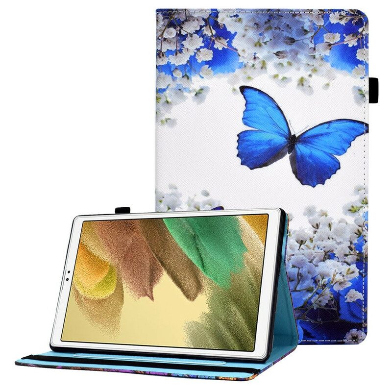 Nahkakuori Samsung Galaxy Tab A7 Lite Butterflies Muunnelmia