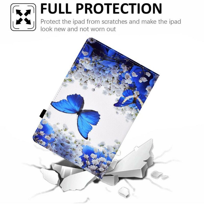 Nahkakuori Samsung Galaxy Tab A7 Lite Butterflies Muunnelmia