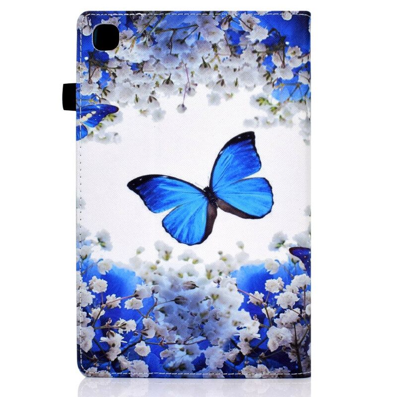 Nahkakuori Samsung Galaxy Tab A7 Lite Butterflies Muunnelmia