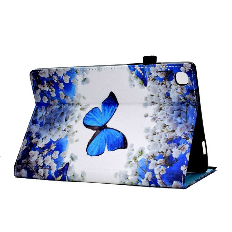 Nahkakuori Samsung Galaxy Tab A7 Lite Butterflies Muunnelmia