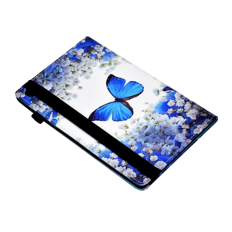 Nahkakuori Samsung Galaxy Tab A7 Lite Butterflies Muunnelmia