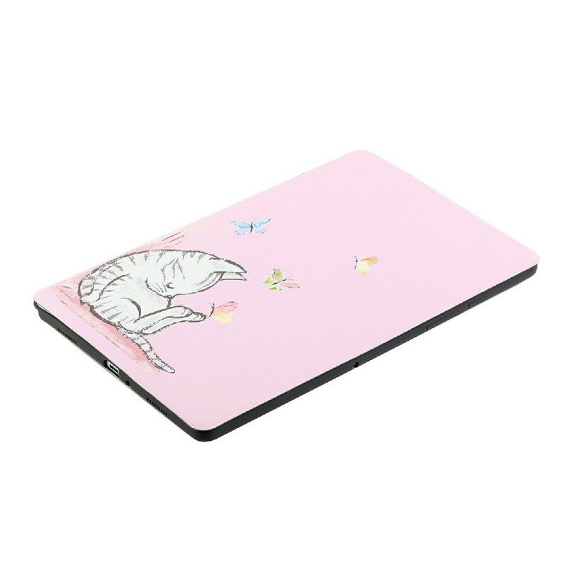 Puhelinkuoret Samsung Galaxy Tab A7 Lite Two Fold Sleeping Kitten