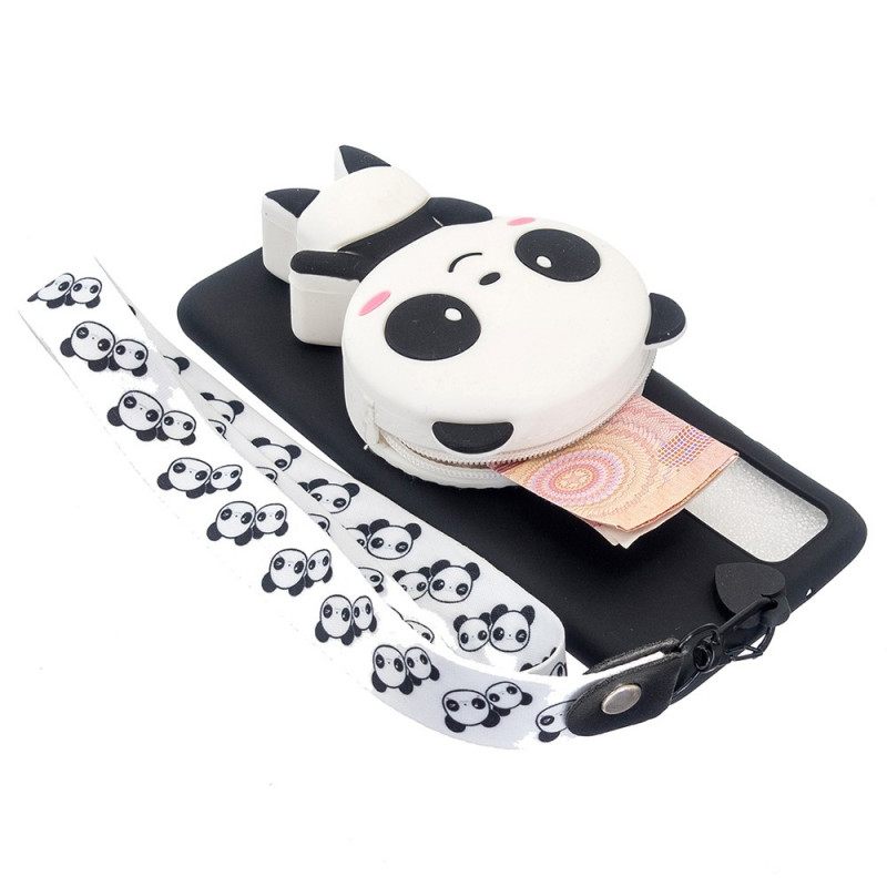 Case Samsung Galaxy A53 5G Panda 3d Karabiininauhalla