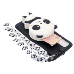 Case Samsung Galaxy A53 5G Panda 3d Karabiininauhalla