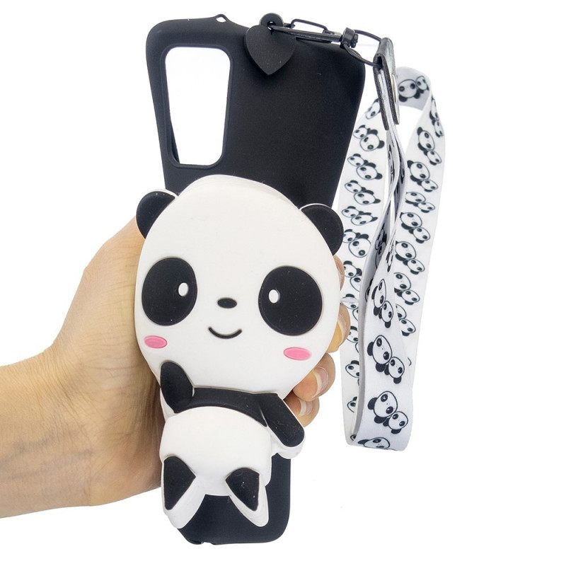 Case Samsung Galaxy A53 5G Panda 3d Karabiininauhalla