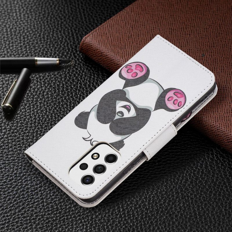 Flip Case Samsung Galaxy A53 5G Panda Hauskaa