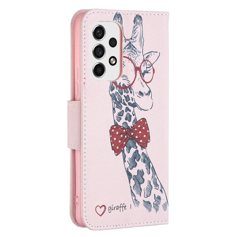 Kotelot Samsung Galaxy A53 5G Brainy Giraffe