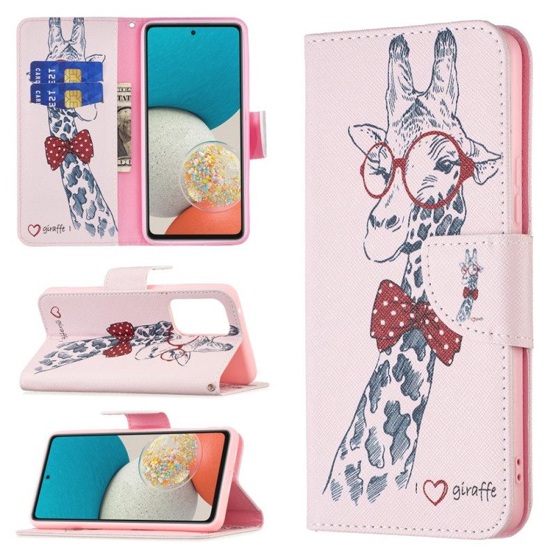 Kotelot Samsung Galaxy A53 5G Brainy Giraffe