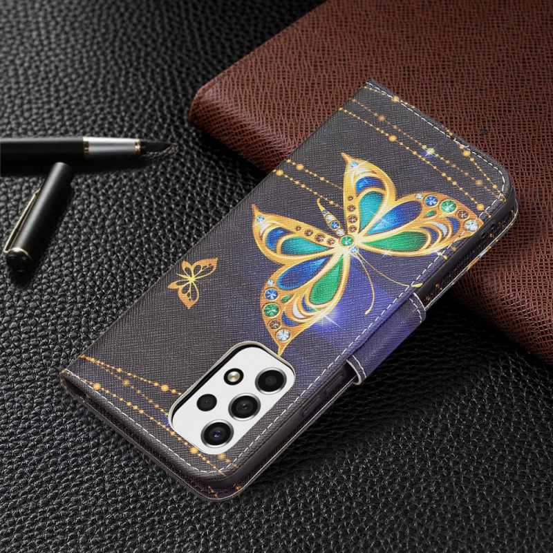 Kotelot Samsung Galaxy A53 5G Golden Butterflies