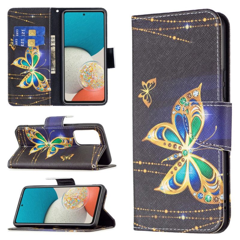 Kotelot Samsung Galaxy A53 5G Golden Butterflies