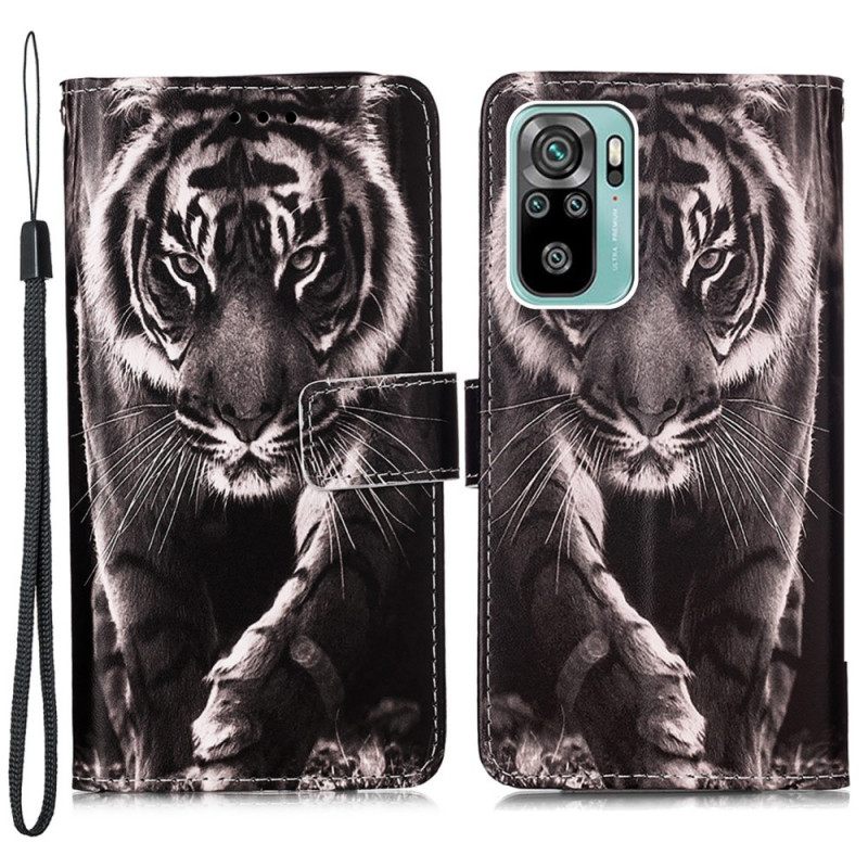 Kotelot Samsung Galaxy A53 5G Suojaketju Kuori Night Tiger Strappy