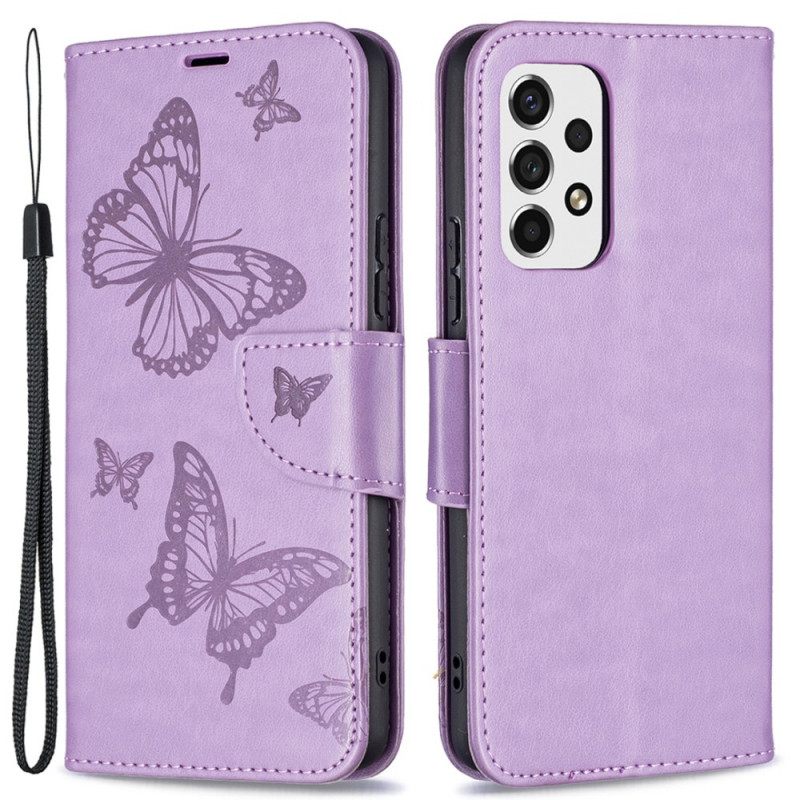 Kotelot Samsung Galaxy A53 5G Suojaketju Kuori Thong Butterflies