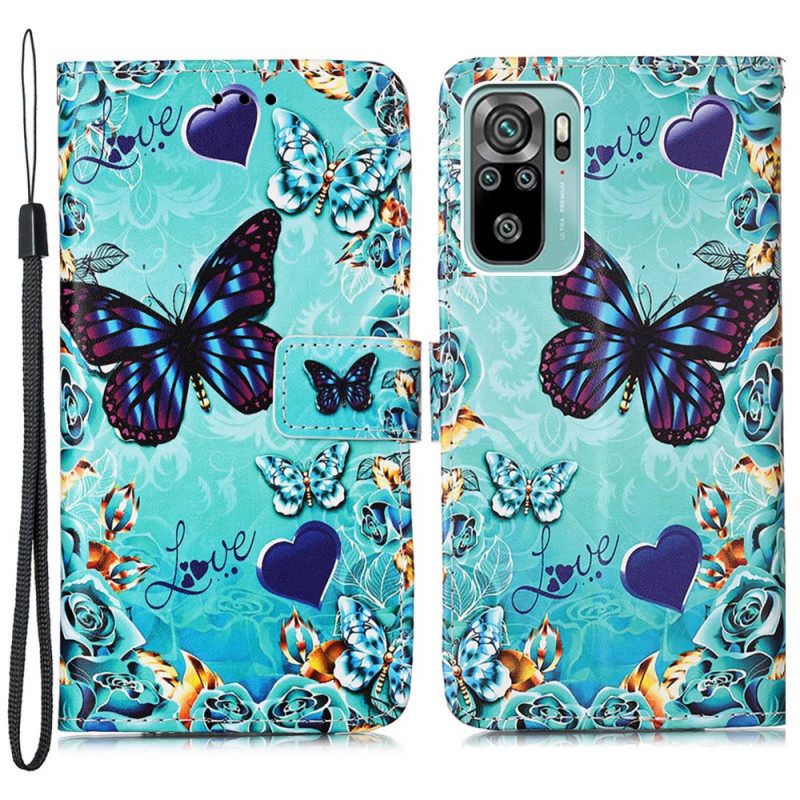 Kotelot Samsung Galaxy A53 5G Suojaketju Kuori Thong Butterflies