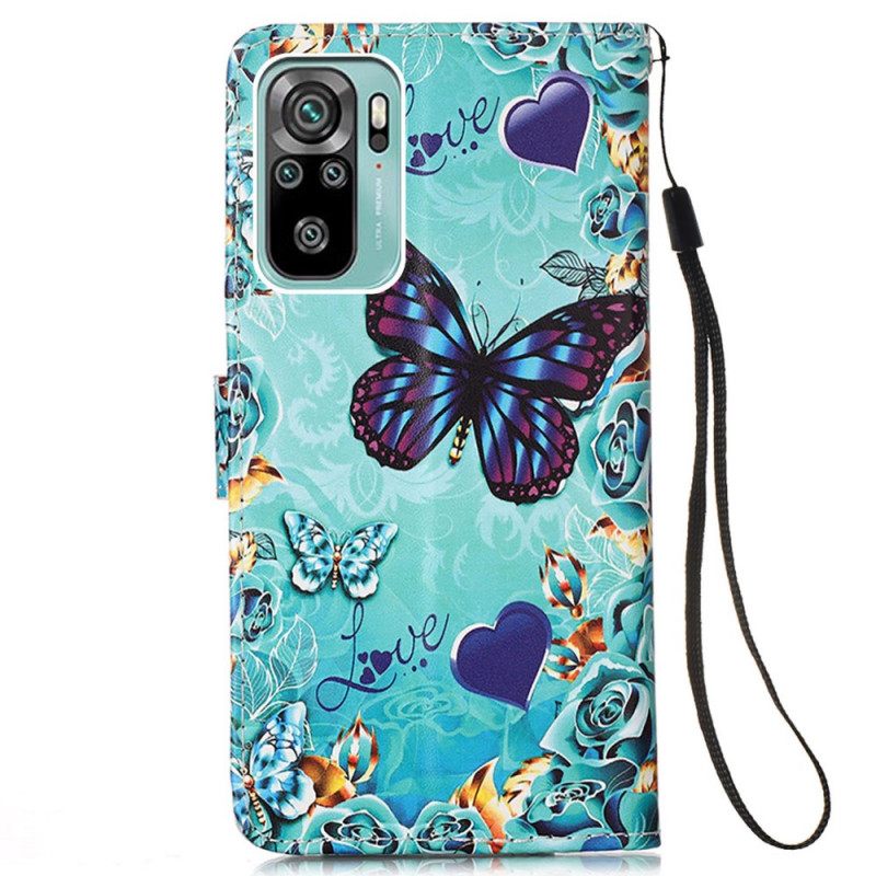 Kotelot Samsung Galaxy A53 5G Suojaketju Kuori Thong Butterflies