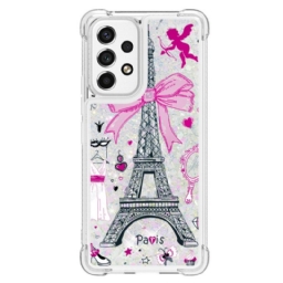 Kuori Samsung Galaxy A53 5G Eiffel-tornin Paljetteja