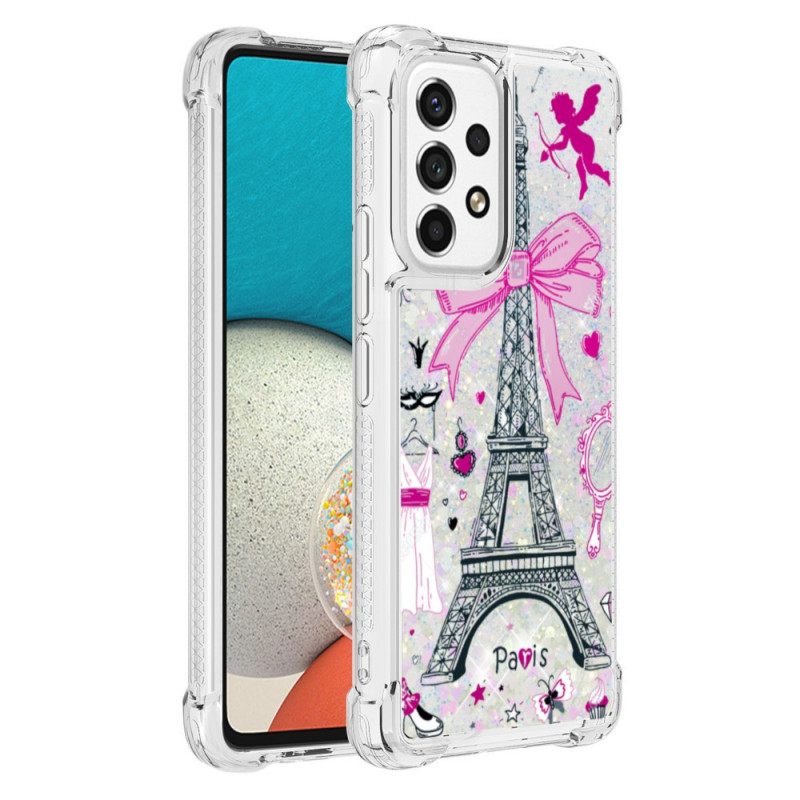 Kuori Samsung Galaxy A53 5G Eiffel-tornin Paljetteja