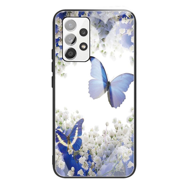 Kuori Samsung Galaxy A53 5G Tempered Glass Butterflies Design