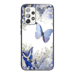 Kuori Samsung Galaxy A53 5G Tempered Glass Butterflies Design