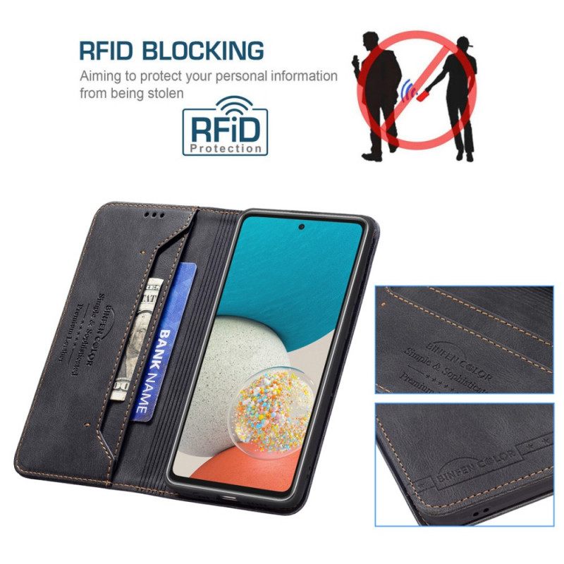 Puhelinkuoret Samsung Galaxy A53 5G Kotelot Flip Rfid Couture Binfen Color