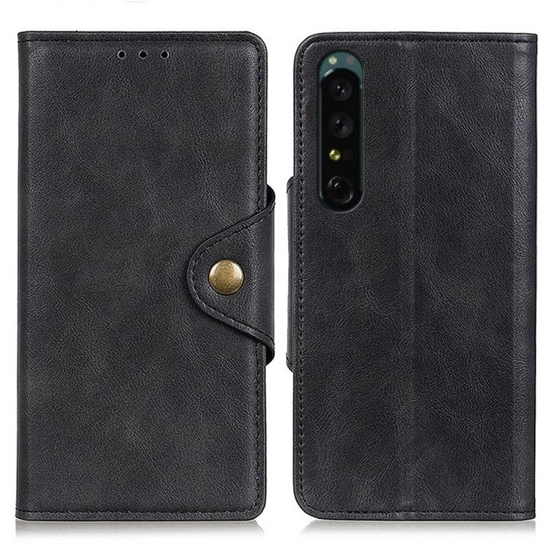 Kotelot Sony Xperia 1 IV Keinonahkapainike