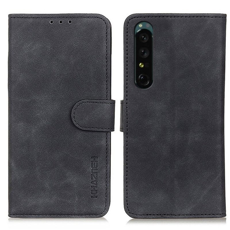 Kotelot Sony Xperia 1 IV Vintage Leather Effect Khazneh