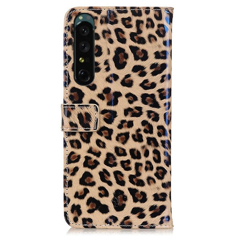 Nahkakotelo Sony Xperia 1 IV Leopard Skin Effect