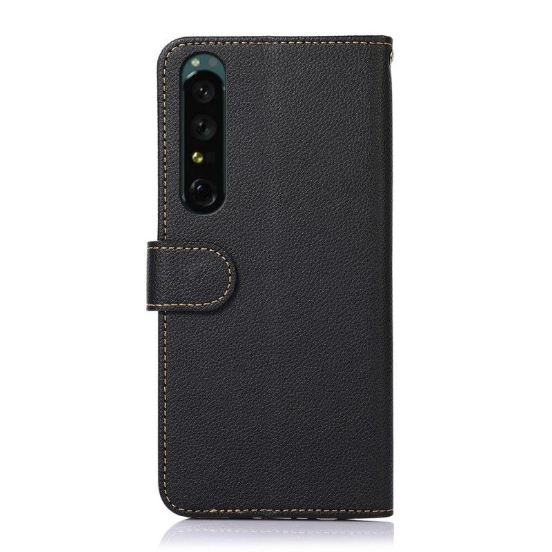 Nahkakotelo Sony Xperia 1 IV Lychee Style Rfid